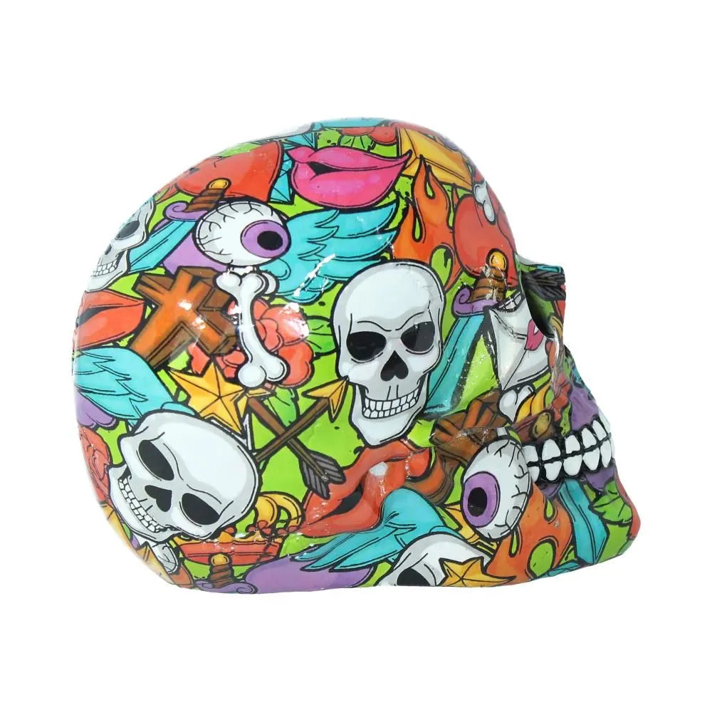 Calypso Graphic Art Printed Skull 19cm