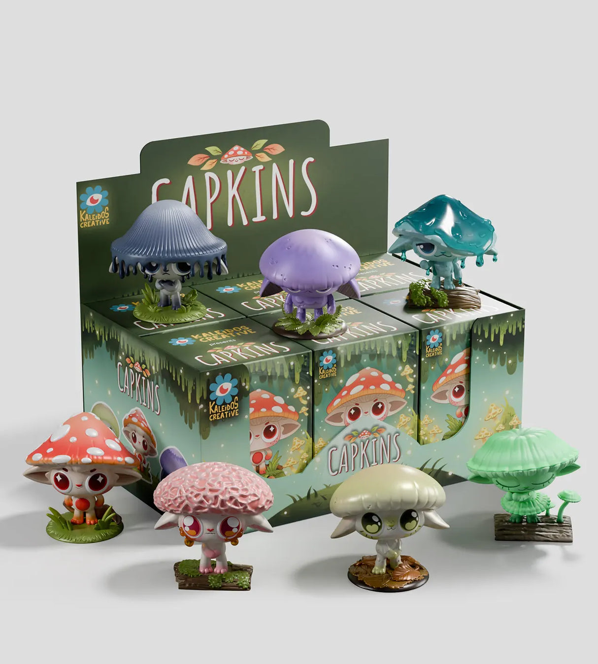 capkins series 1 blind box display packaging