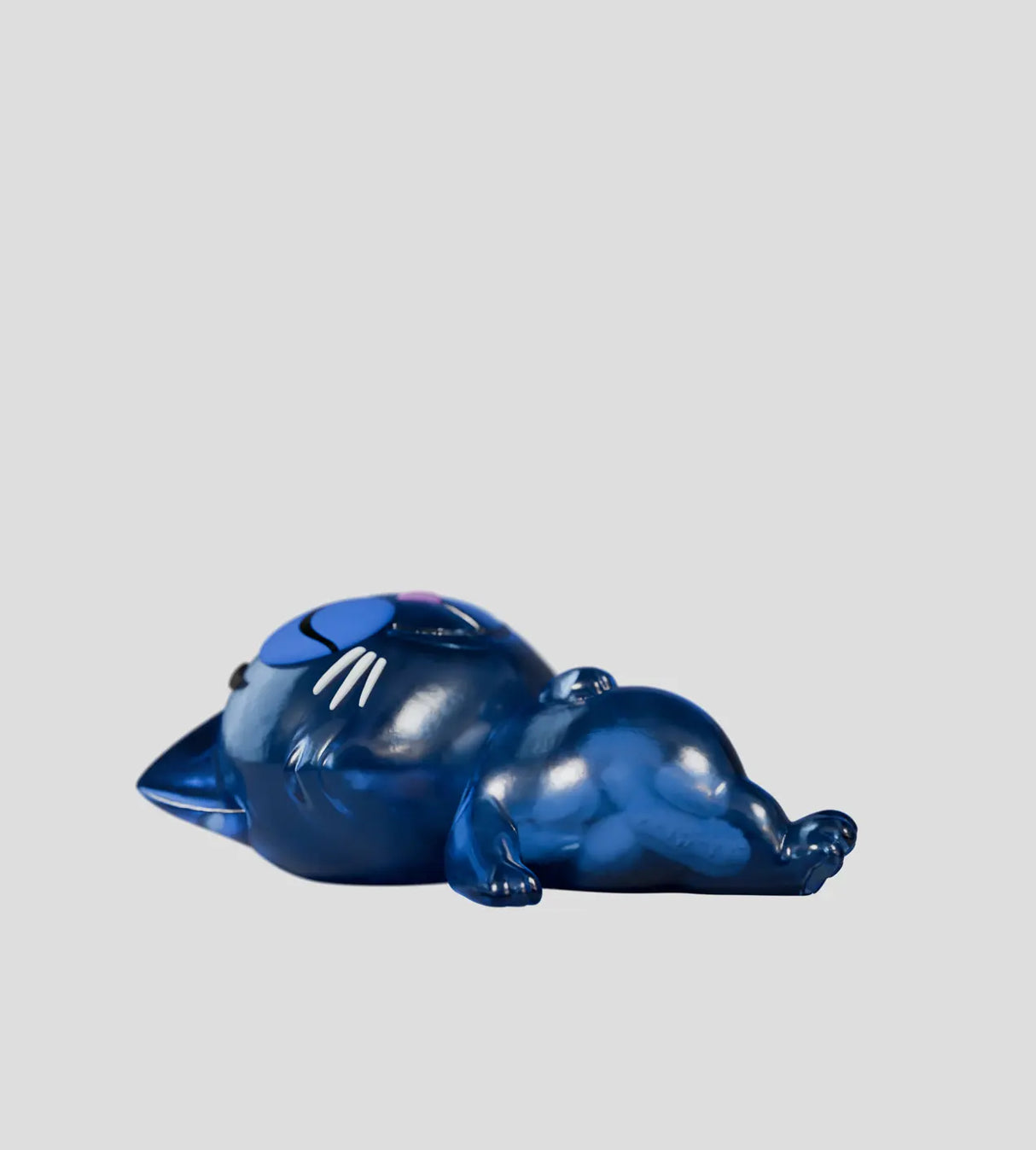 Catscans cat figure lying on back showing internal glowing food items