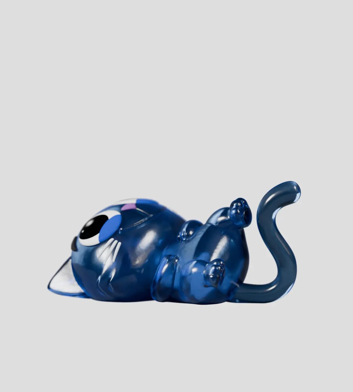 Catscans cat figure in playful pose with glowing interior elements