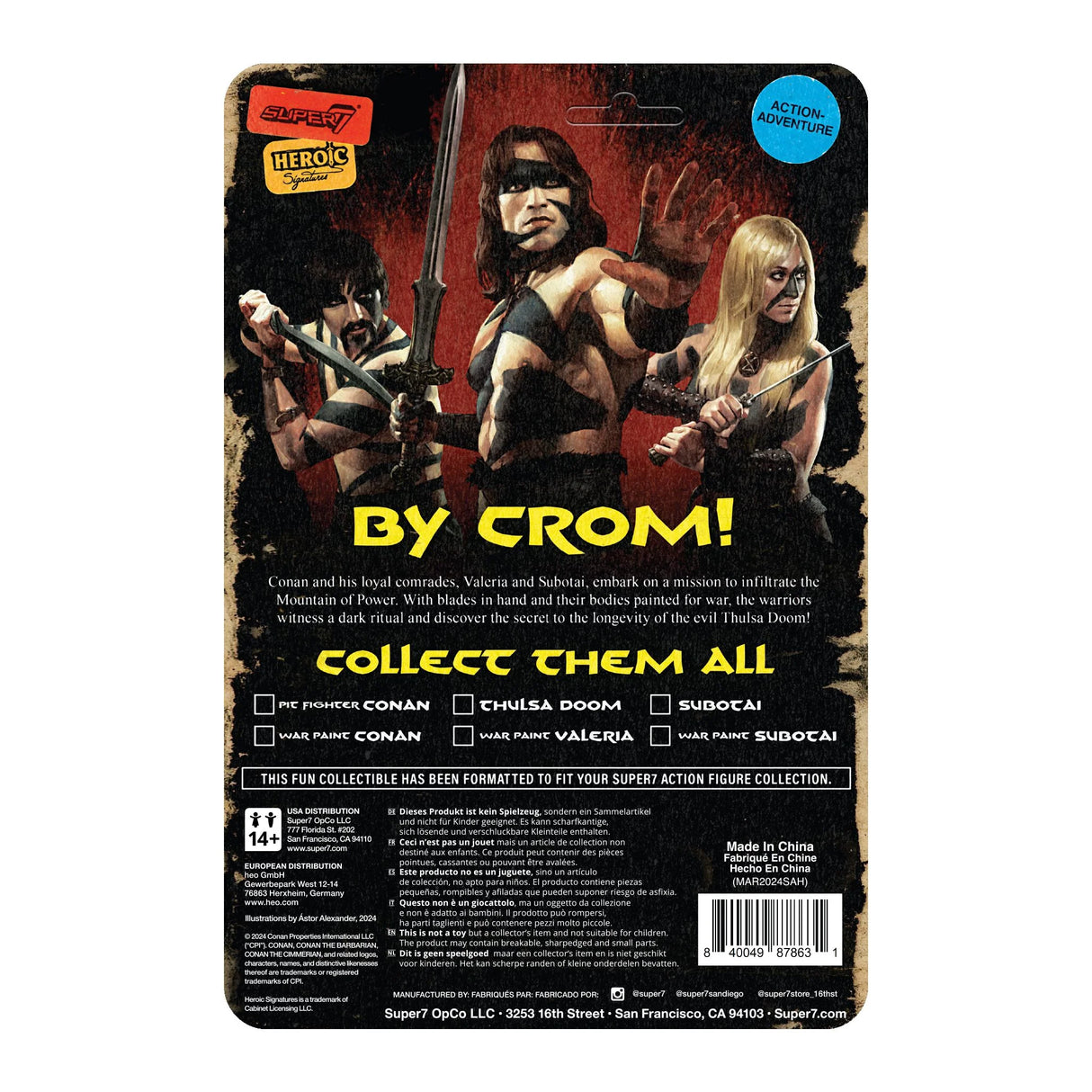 Conan the Barbarian ReAction Figure Cardback