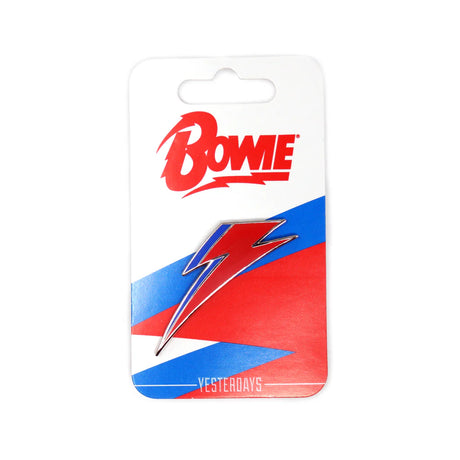 Ziggy Stardust lightning bolt pin with official backing card