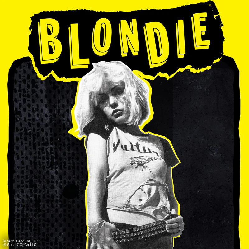 Blondie Debbie Harry Vultures artwork featured on the ReAction Figure collector packaging