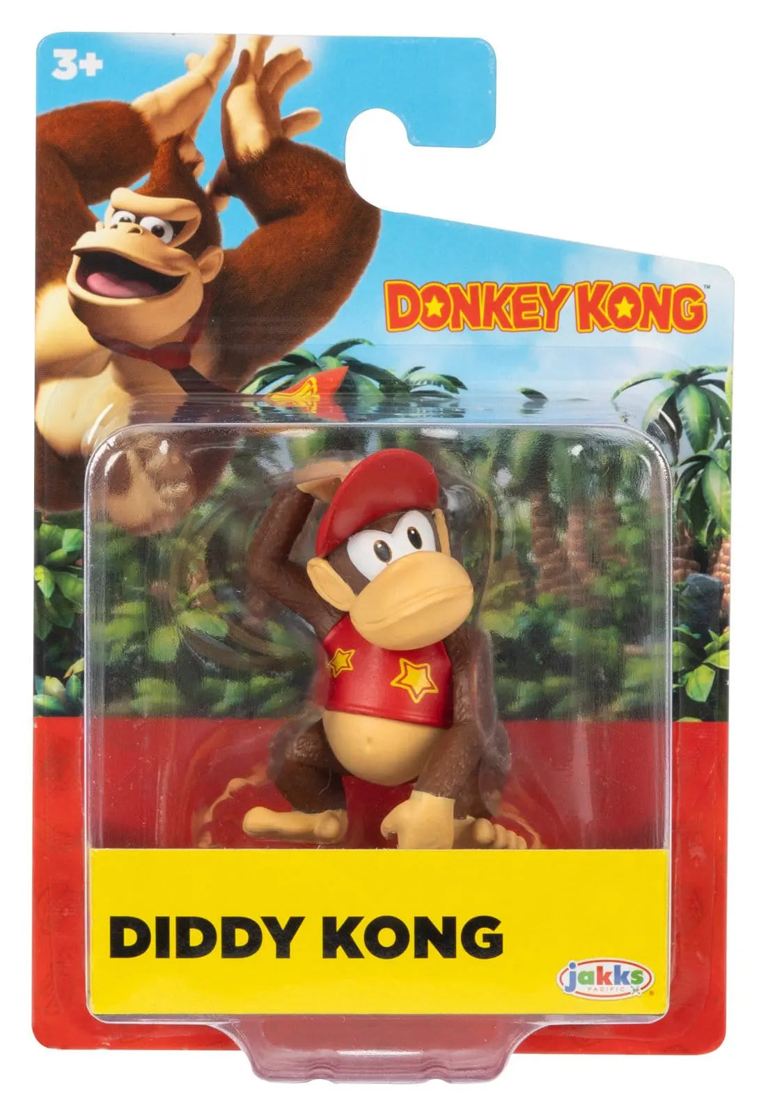 Diddy Kong action figure in official Nintendo JAKKS Pacific blister packaging