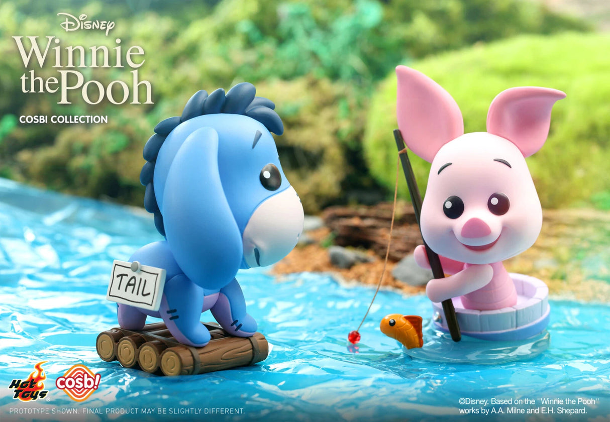 Eeyore on raft with Piglet Cosbi figures