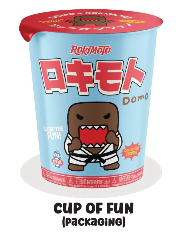 Domo Rokimoto Mystery Blind Cup ramen noodle style packaging