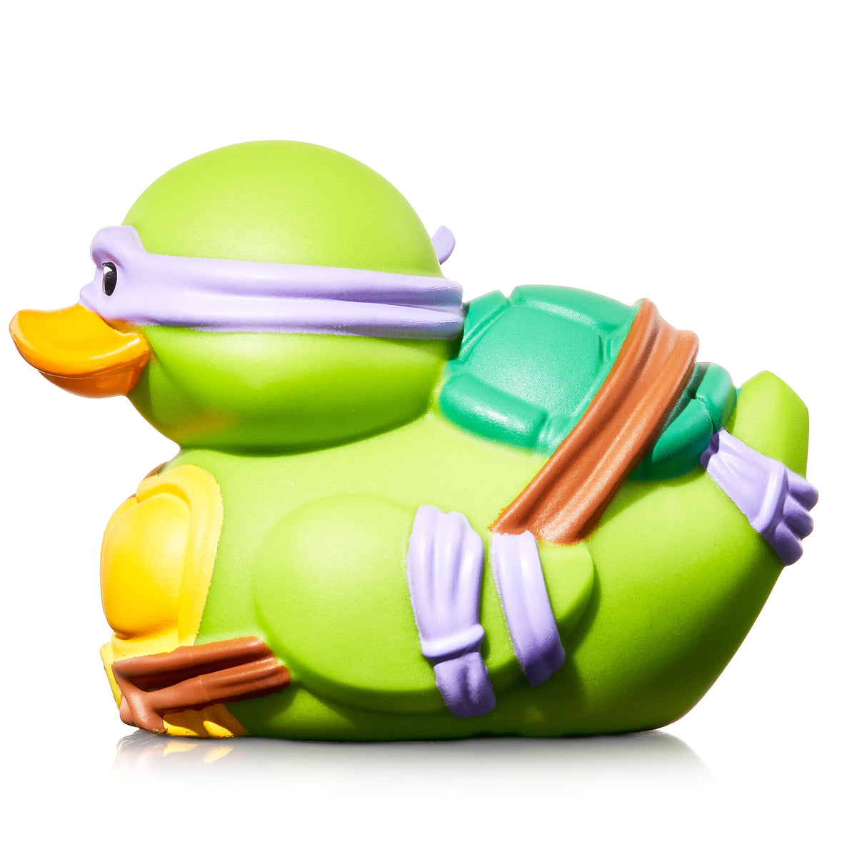 Donatello TUBBZ duck from right side with visible turtle shell