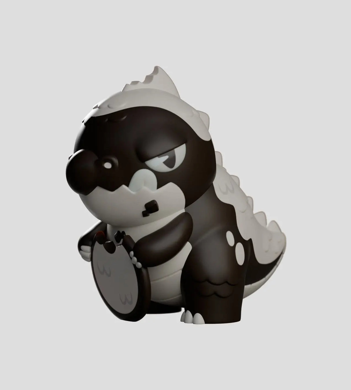 Black and white Dread Friends kaiju collectible figure