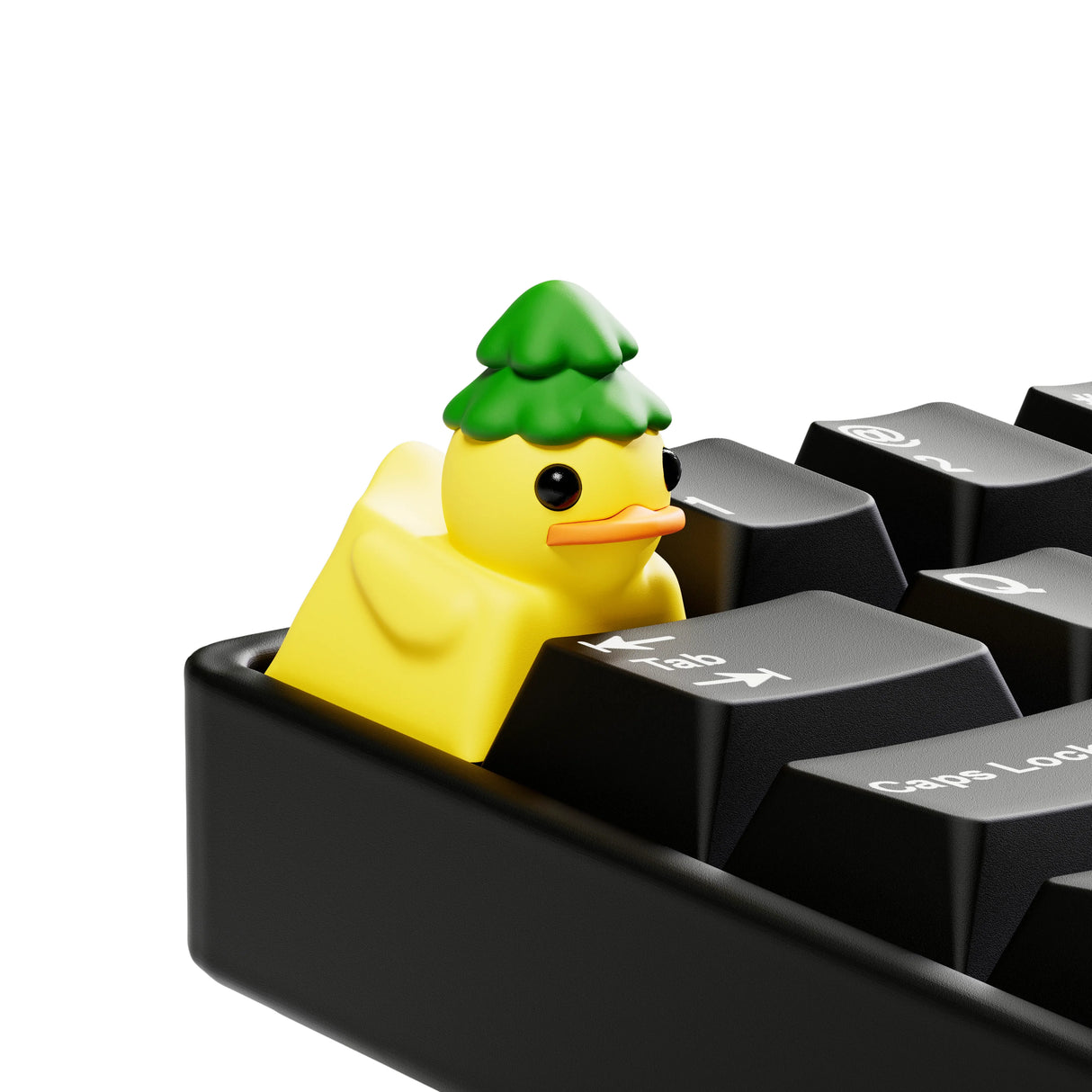 Tree-Top Duck keycap from Duckeys Mystery Keycap Season 2 series.