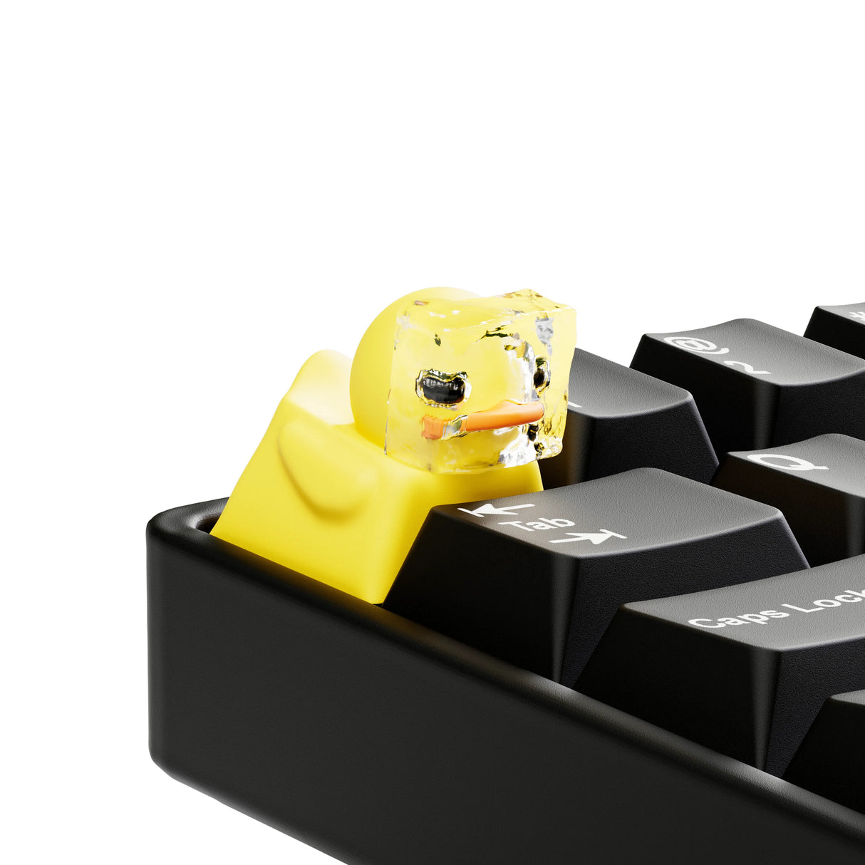 Ice-Cube Duck keycap from Duckeys Winter Escape blind box.