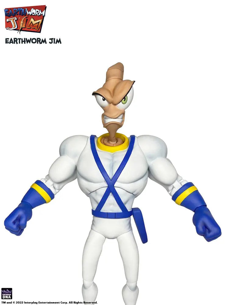 Angry face Earthworm Jim action figure front view