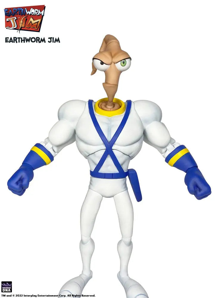 Stubborn face Earthworm Jim action figure front view