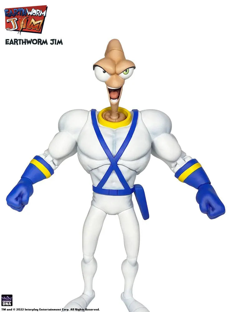 Yelling face Earthworm Jim action figure front view