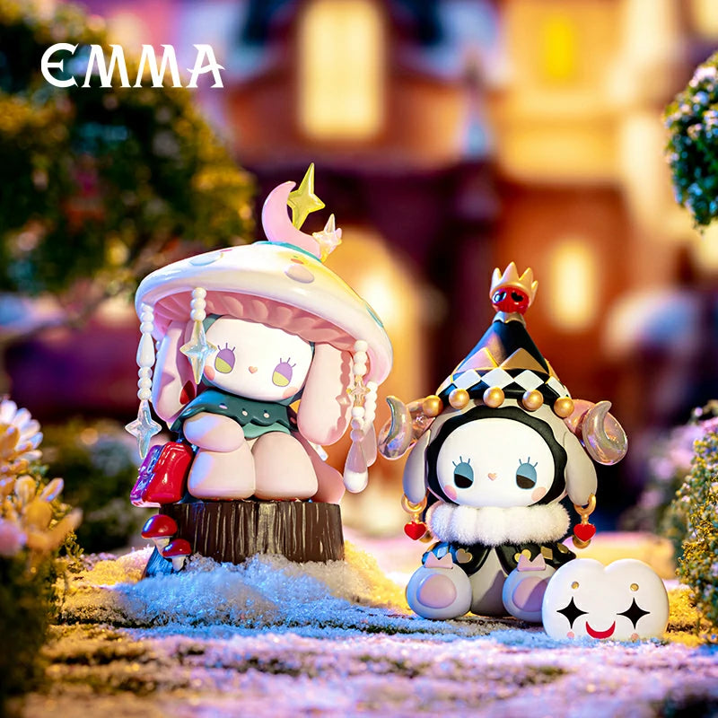 Emma Mushroom Spirit figure beside the Frostveil Villa jester character.