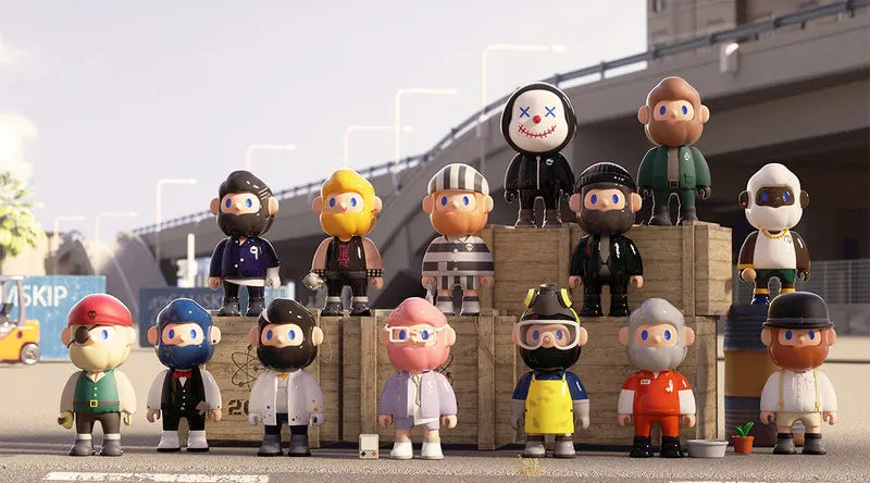 Farmer Bob Fact or Opinion Series blind box lineup featuring 14 different collectible figures