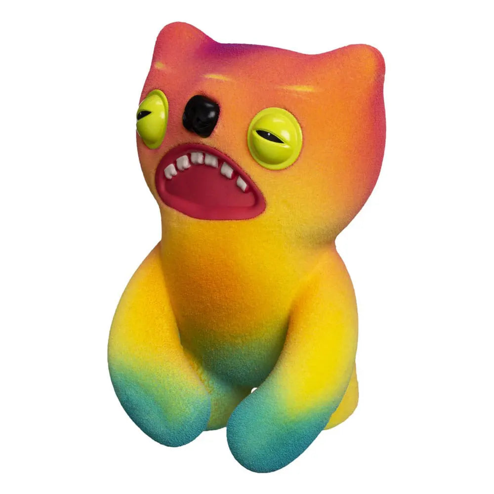 Yellow to blue gradient Fuggler vinyl figure with motion sensor and fart sound feature.