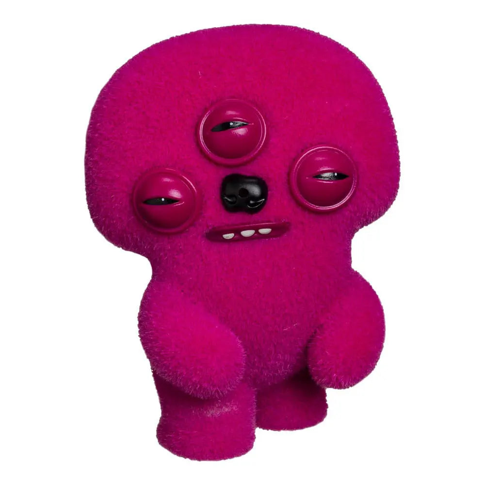Purple three-eyed Fuggler motion-activated vinyl figure with sound effect.