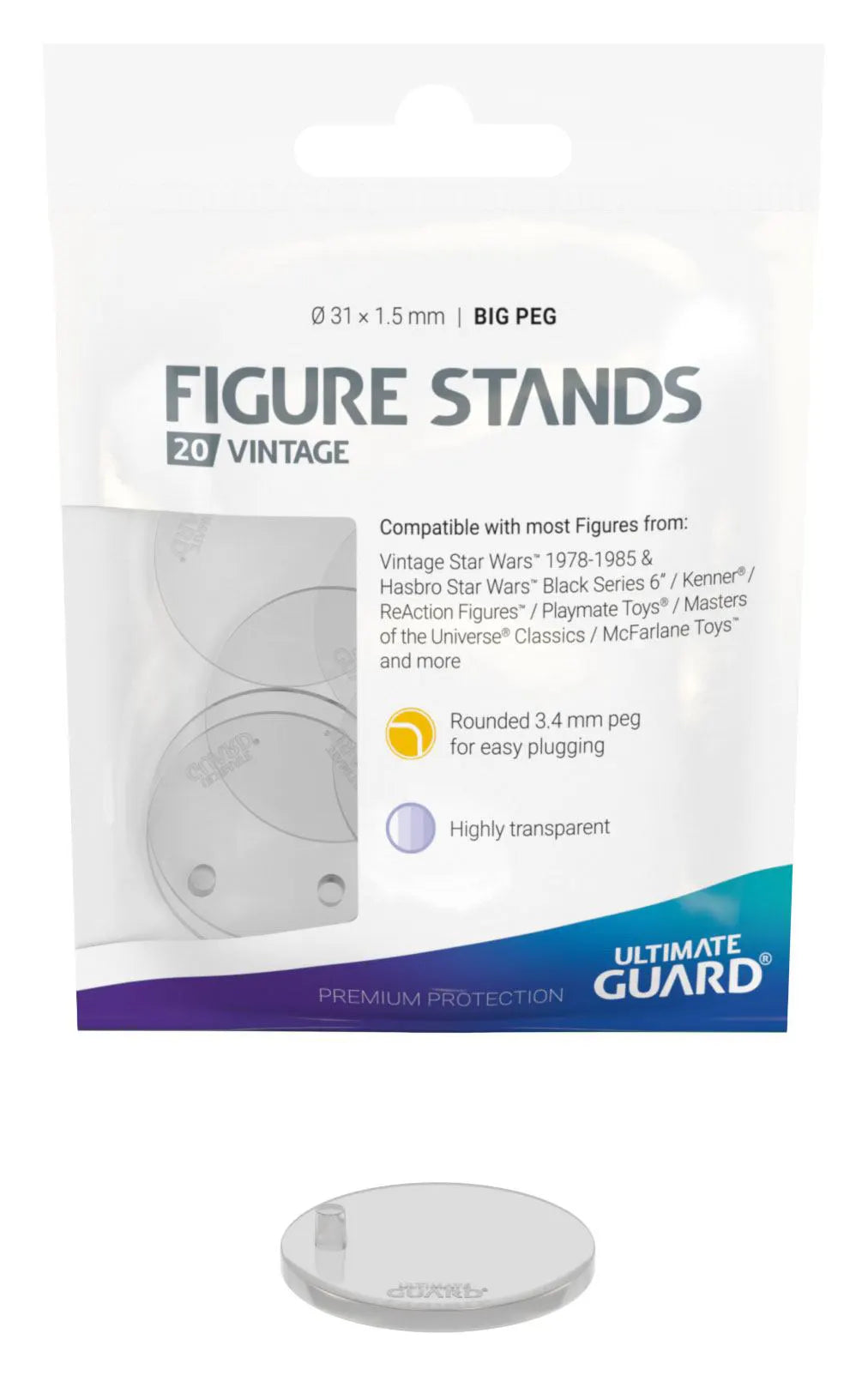 Figure Stands (20 Pack) - Big Peg Vintage Bag