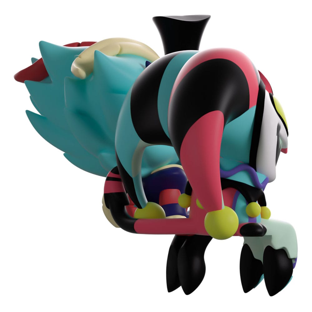 Side angle of Fizz & Ozzie Helluva Boss Buddiez highlighting hat and hair details.