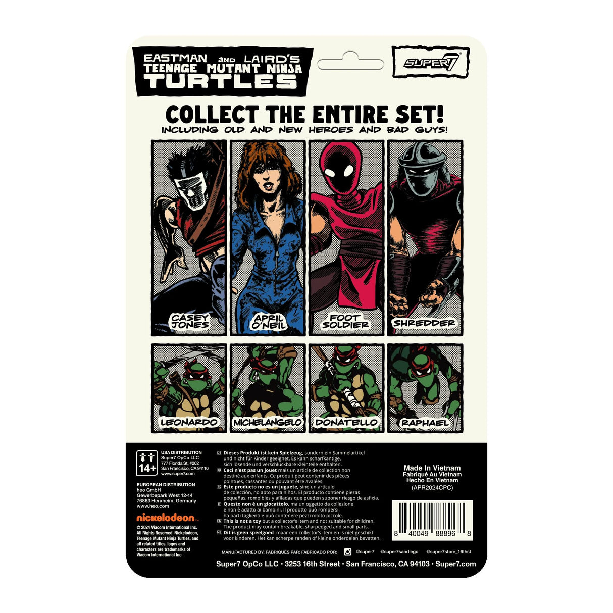 Foot Soldier (Comic Color) - Teenage Mutant Ninja Turtles ReAction Figure Cardback