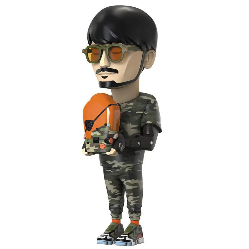 Three-quarter front view of Game Designer (Boss Edition) collectible with tinted glasses and camo outfit.