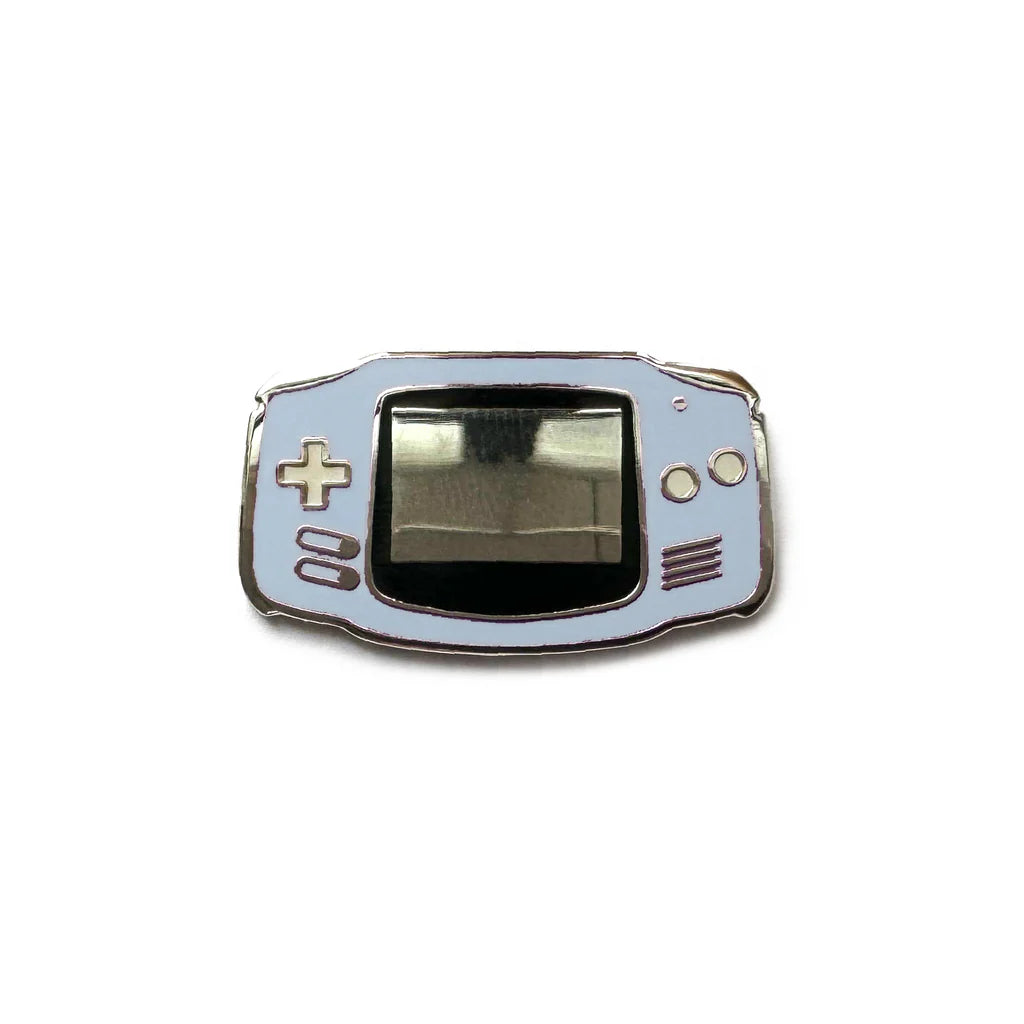 Hard enamel Gameboy Advance pin with black nickel plating