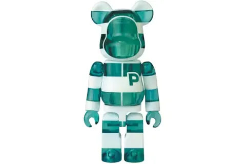 Gelato Pique Artist BE@RBRICK Series 43 100 percent figure green and white striped design