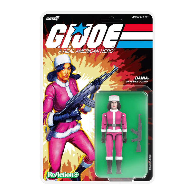 Daina (Cartoon) G.I. Joe ReAction+ Figure in retro blister packaging.