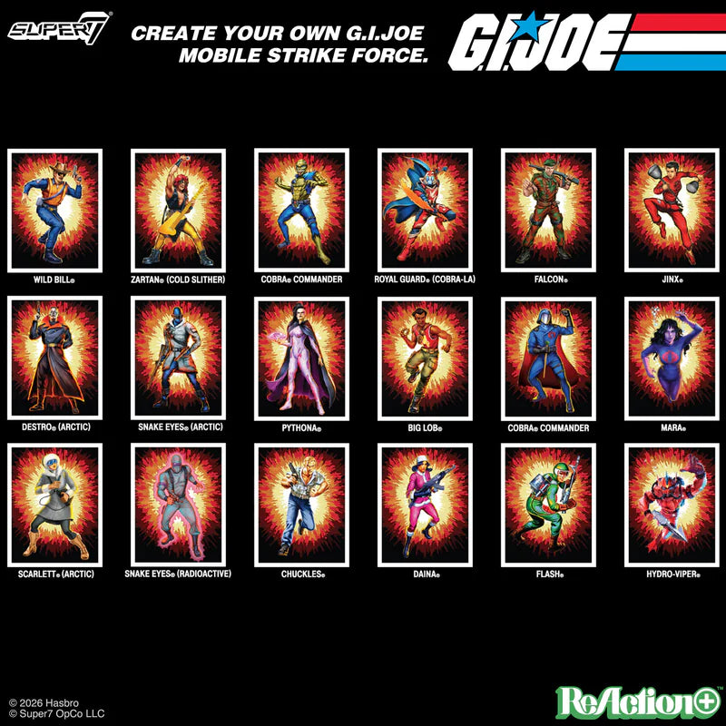 Chuckles (Movie) G.I. Joe ReAction+ Wave 07 figure lineup.