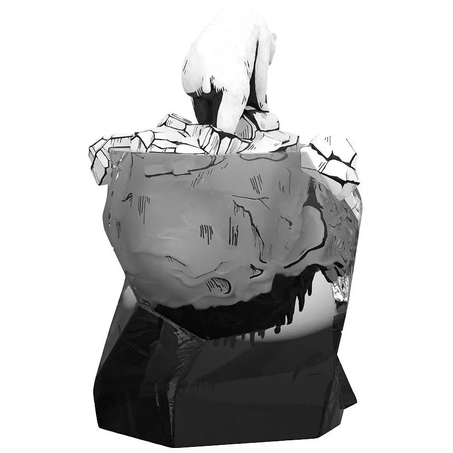 Rear view of Global Warning Inked Edition polystone statue by Kerby Rosanes.