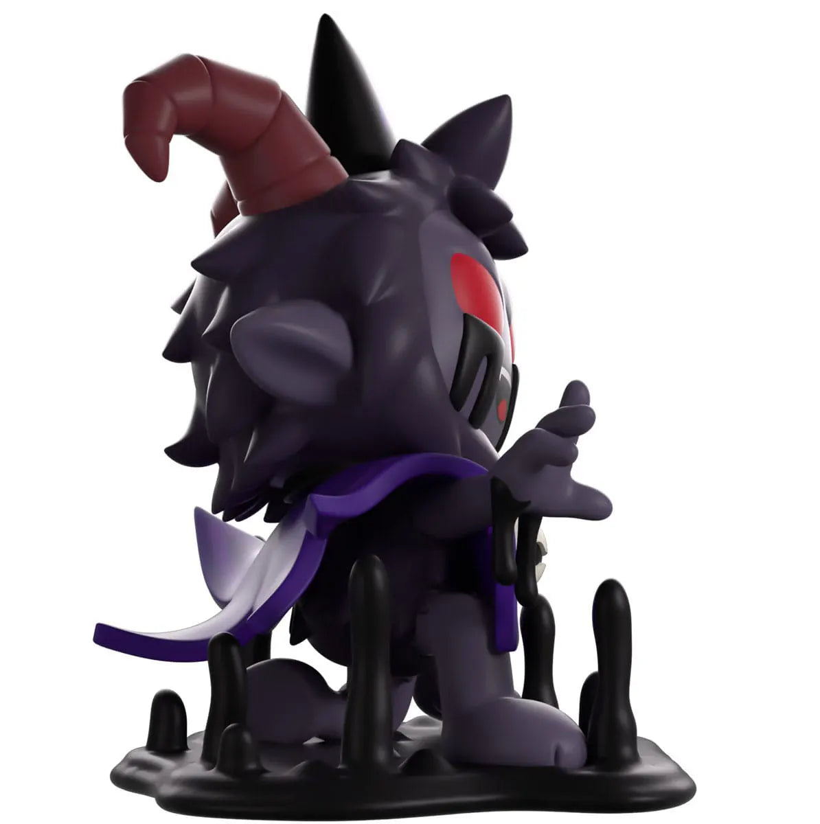 Cult of the Lamb Goat Youtooz collectible side view with black ooze