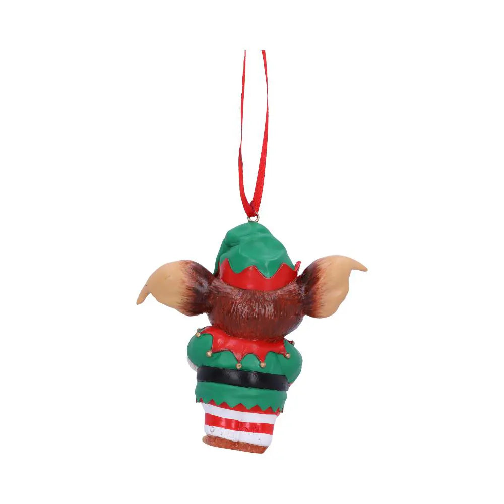 Rear view of Gremlins Gizmo Elf ornament