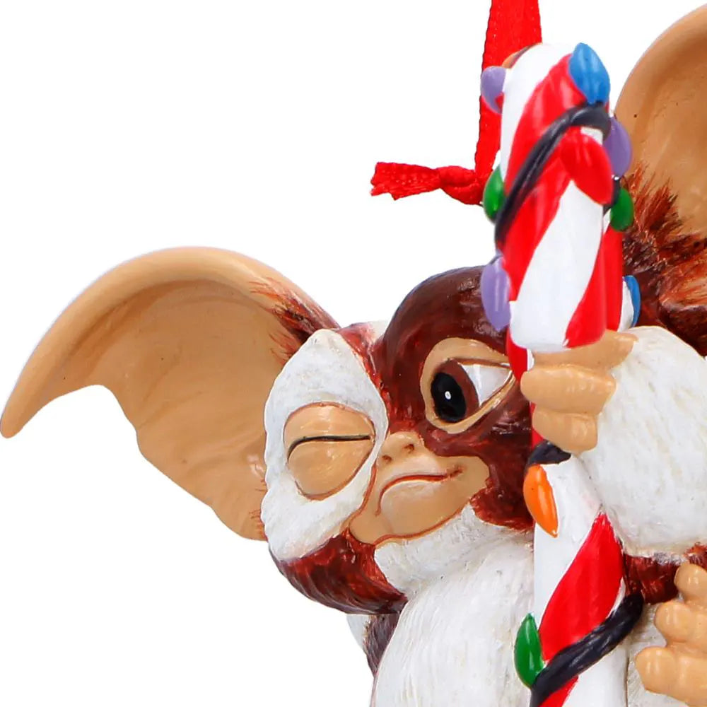 Detailed close-up of the Gremlins Gizmo festive ornament