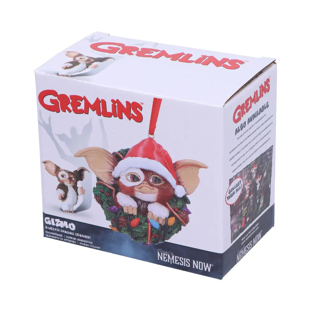 Gremlins Gizmo in Wreath Hanging Ornament retail packaging