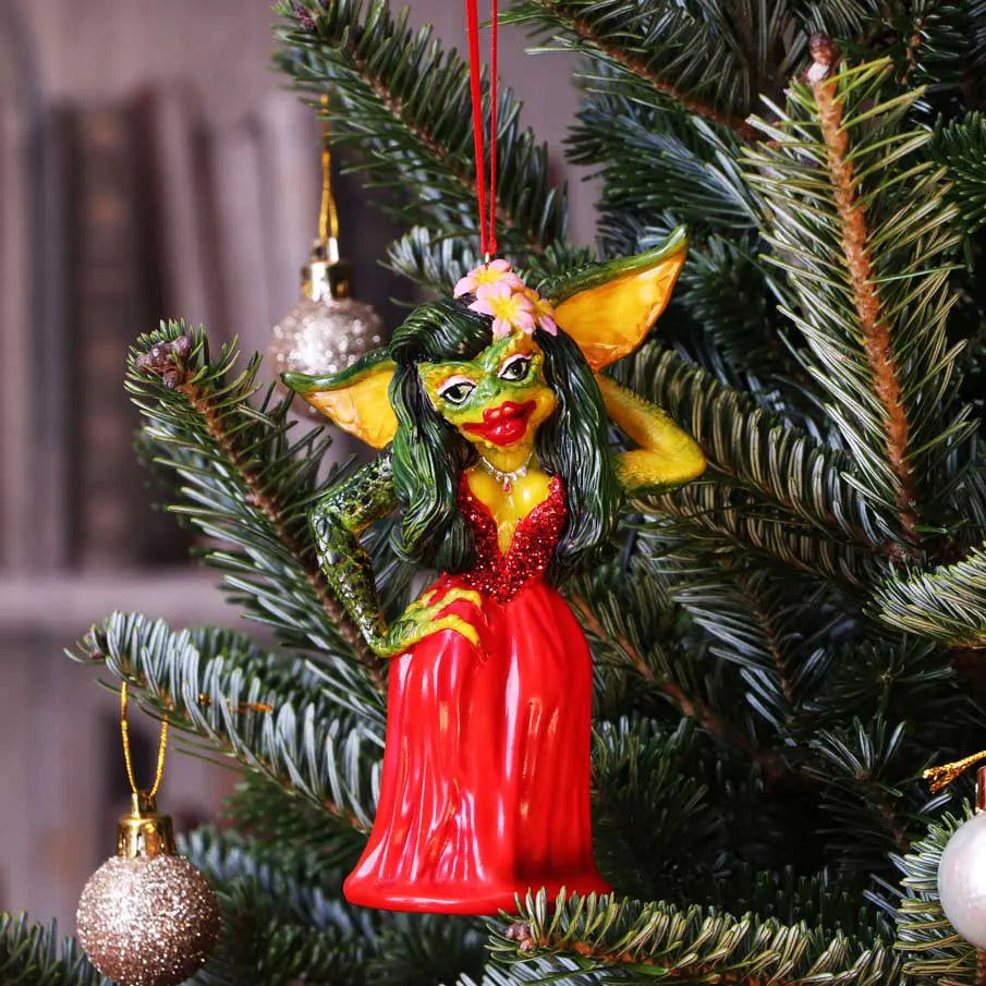 Gremlins Greta Hanging Ornament displayed on a Christmas tree