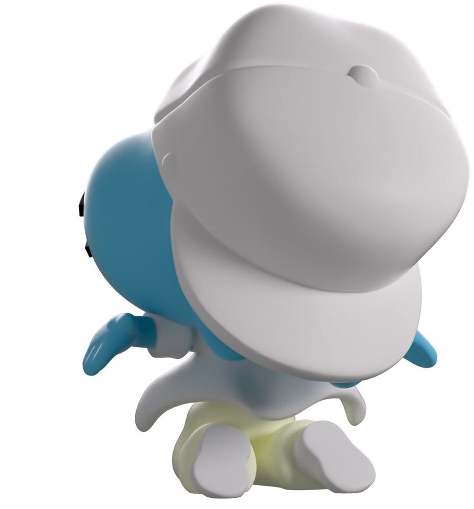 Side view of Gumball Youtooz vinyl collectible showing backwards cap and outfit details