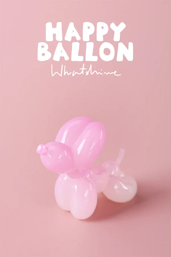 Pink gradient balloon dog vinyl figure collectible from Happy Balloon Dog Series 1.