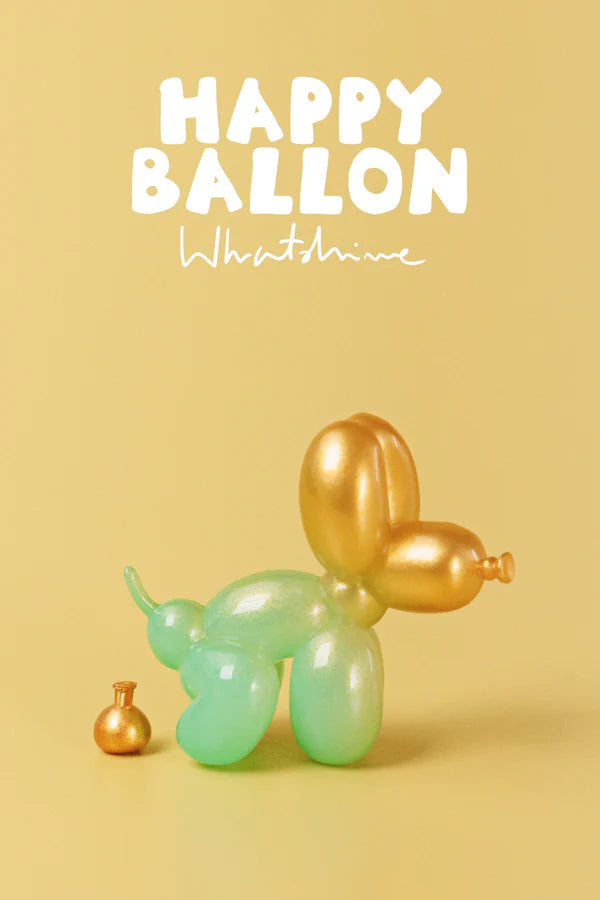 Metallic gold and green balloon dog collectible vinyl toy from Series 1 blindbox.
