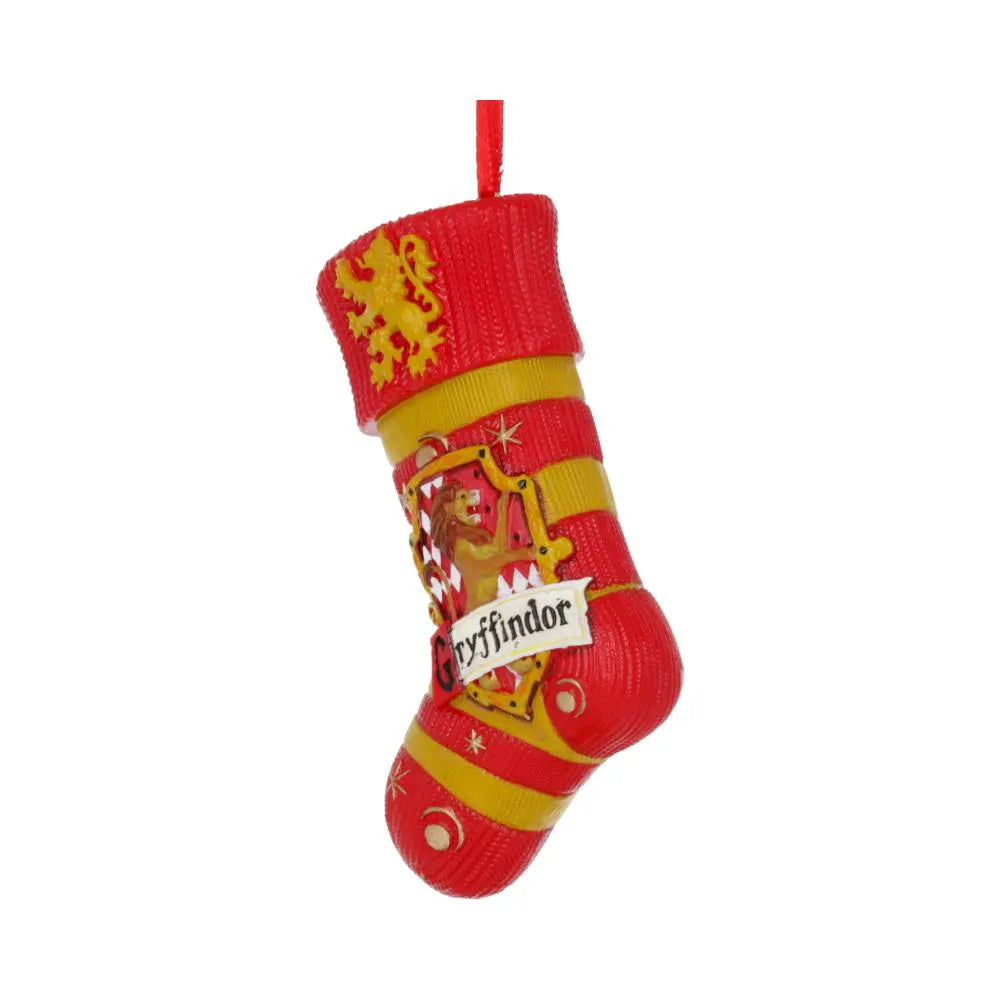 Side view of Gryffindor stocking hanging ornament