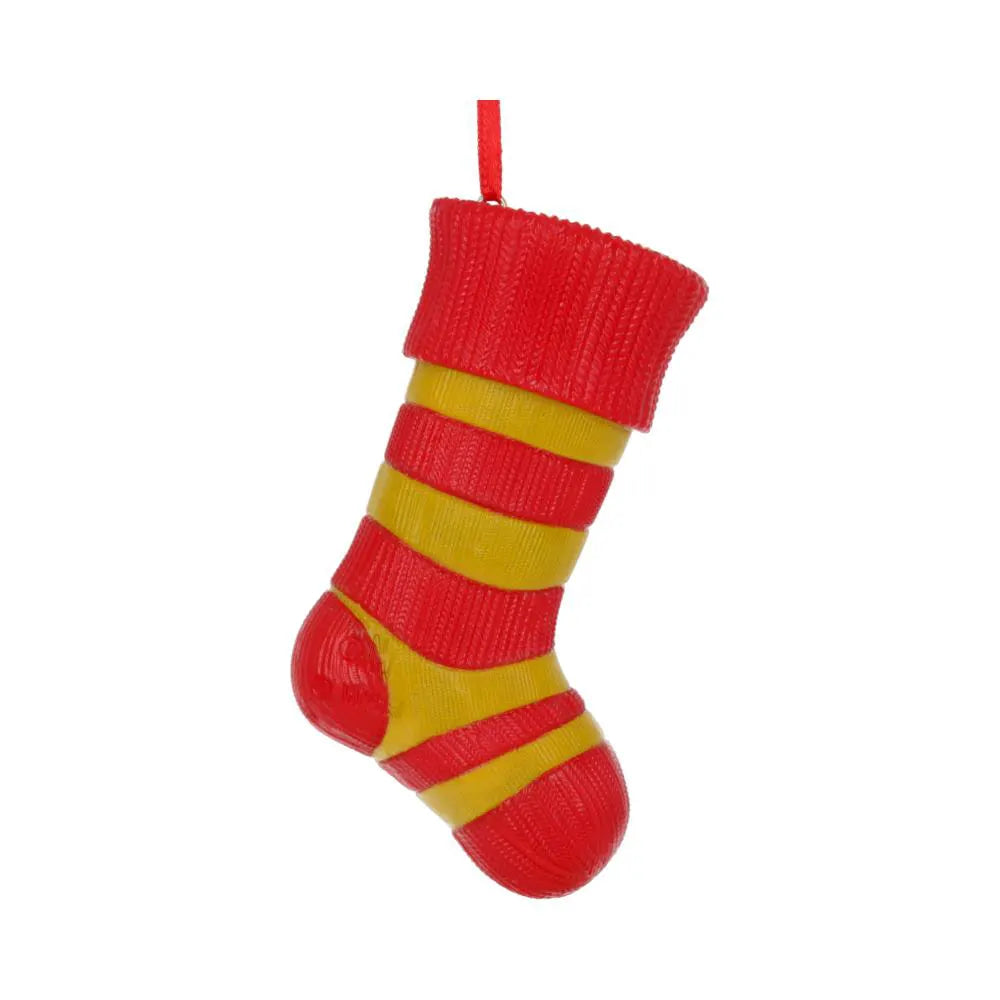 Full view of Harry Potter Gryffindor stocking ornament backside