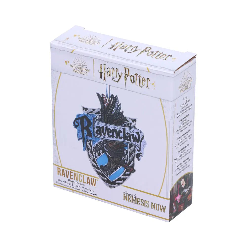 Packaged Harry Potter Ravenclaw Crest Hanging Ornament in official Nemesis Now box