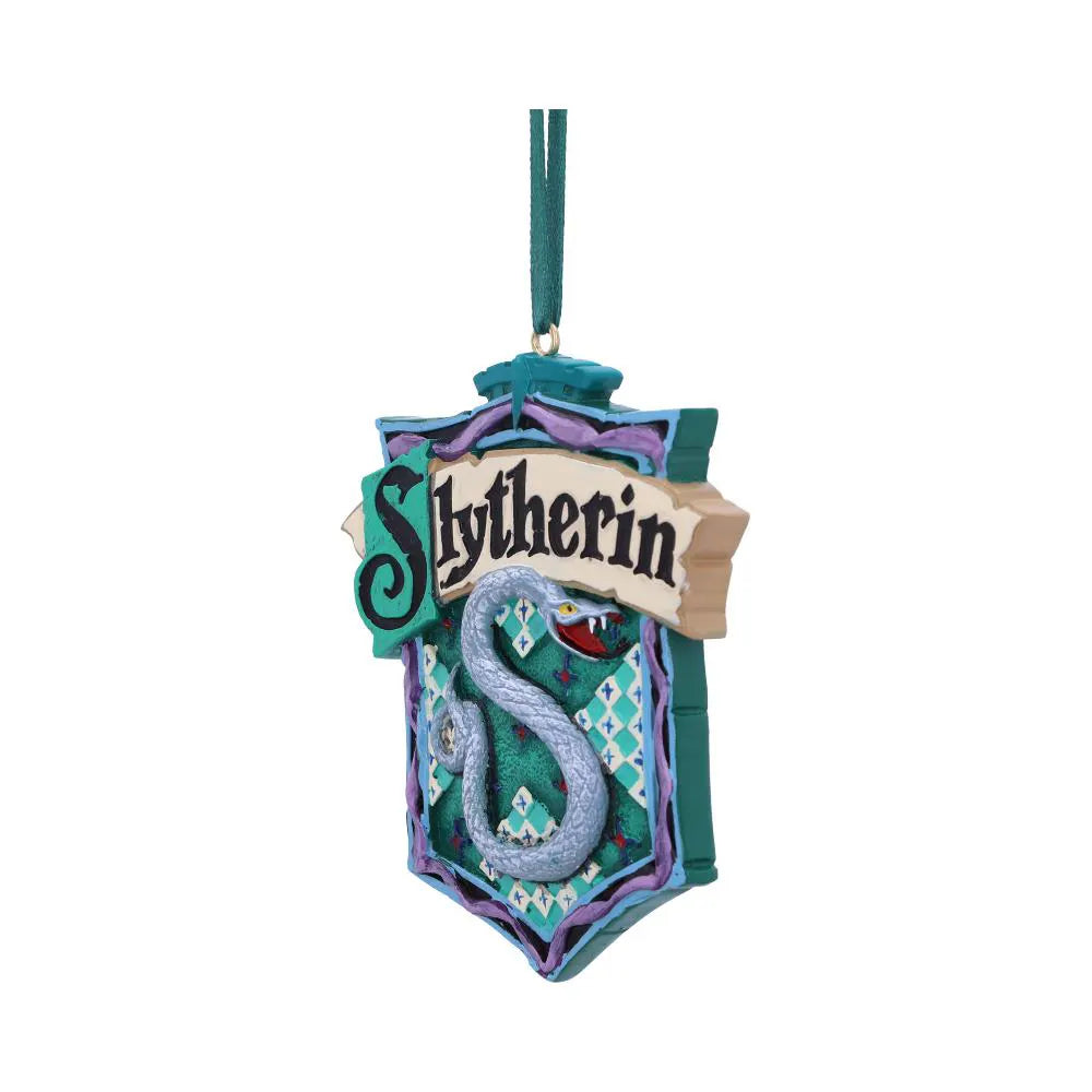 Angled view of Slytherin Crest ornament