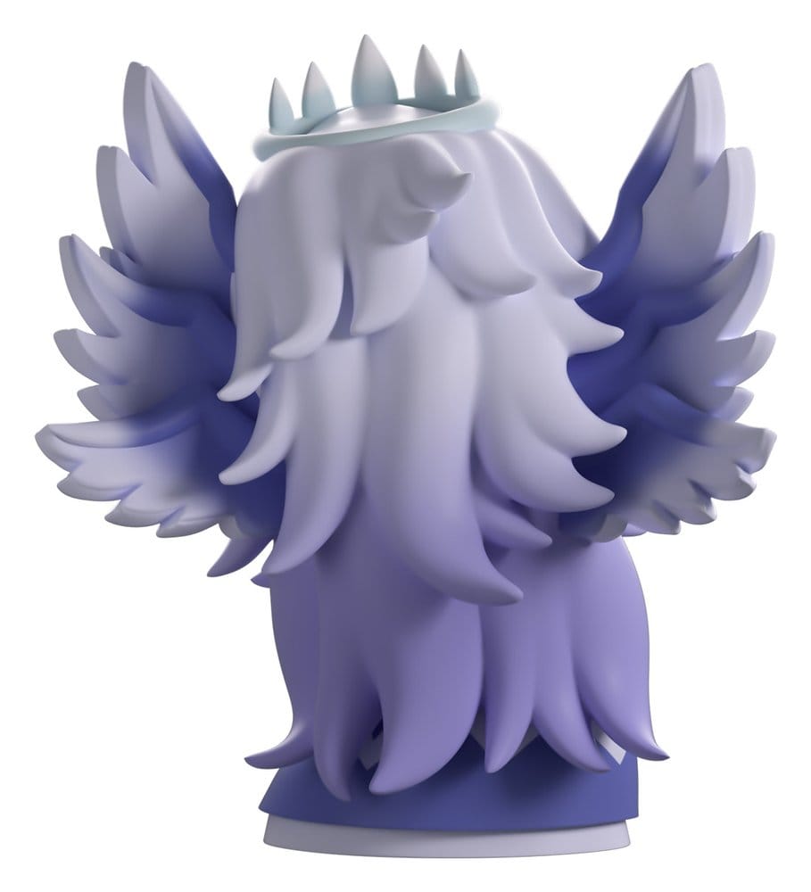 Back view of Emily Hazbin Hotel Youtooz vinyl figure highlighting detailed wings and halo.