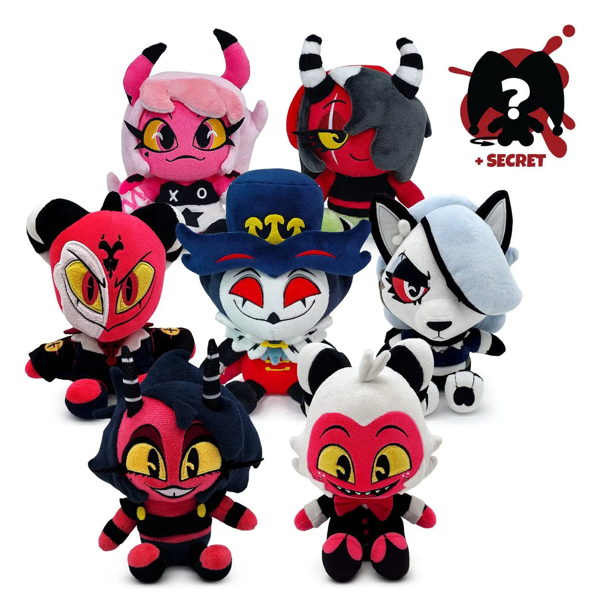 Helluva Boss Plush Blind Box complete collection including secret plush silhouette