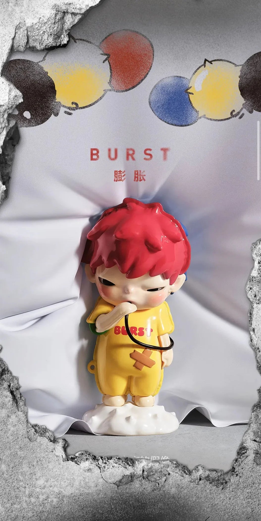 Hirono Reshape Series 05 Burst figure with yellow outfit and red hair