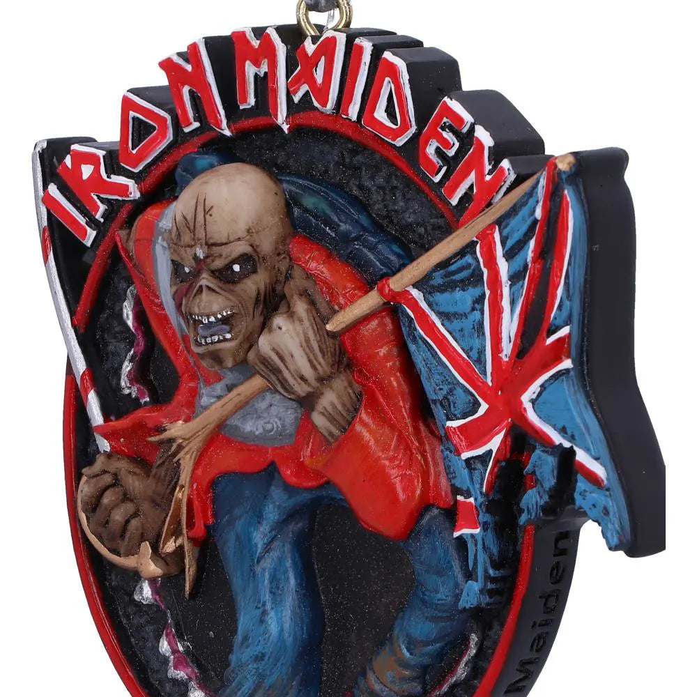 Close-up of The Trooper Eddie ornament