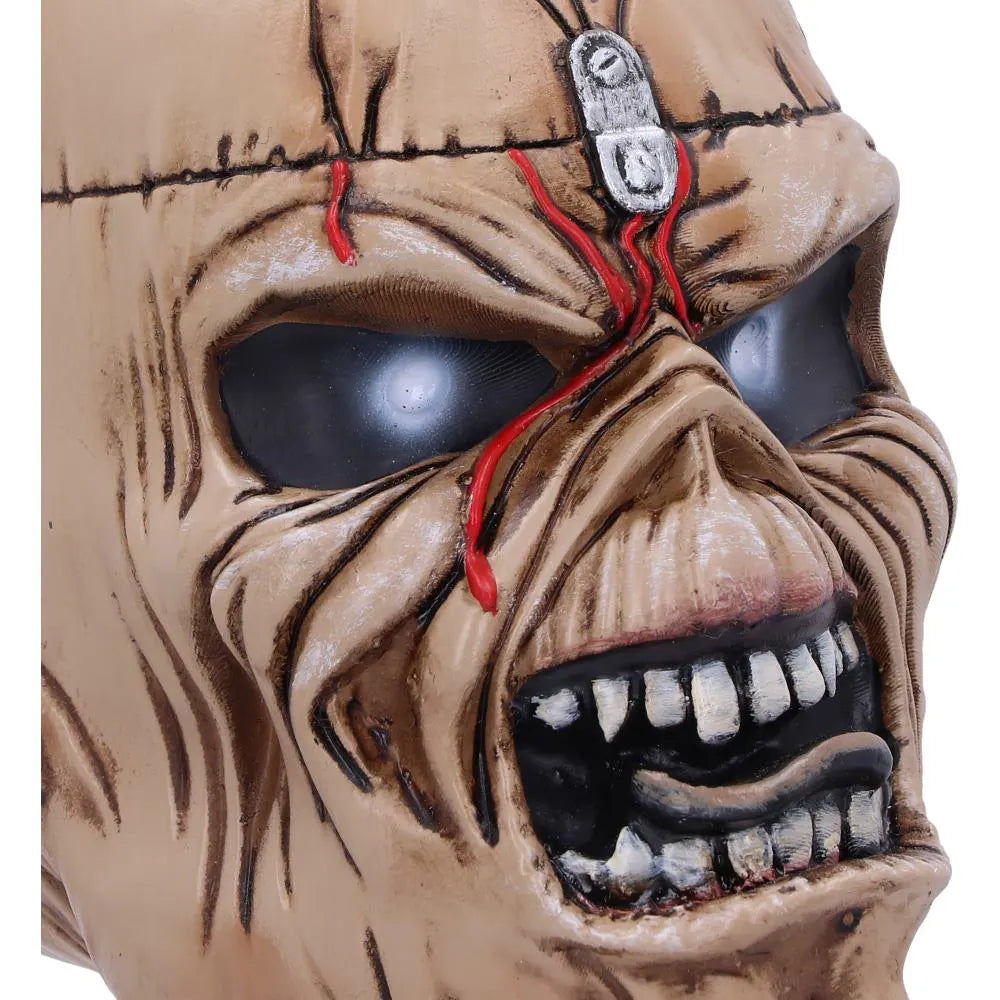 Close-up of the Iron Maiden Trooper Eddie face