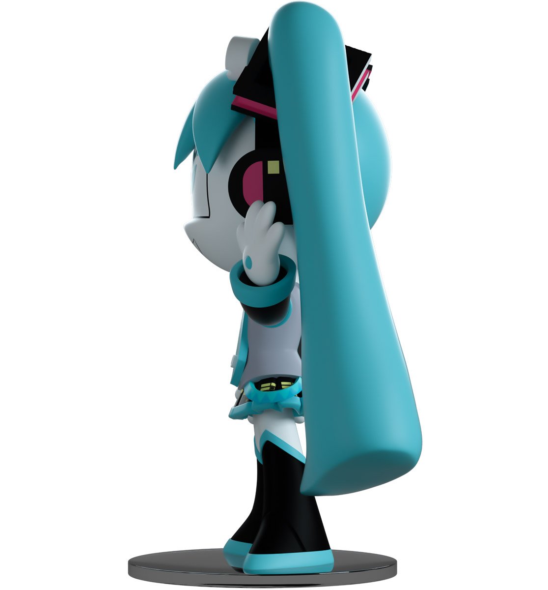 Jenny Miku Youtooz vinyl figure side profile highlighting long twin-tail hair sculpt