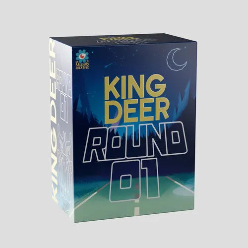 King Deer Round 01 packaging box with bold graphic design and logo