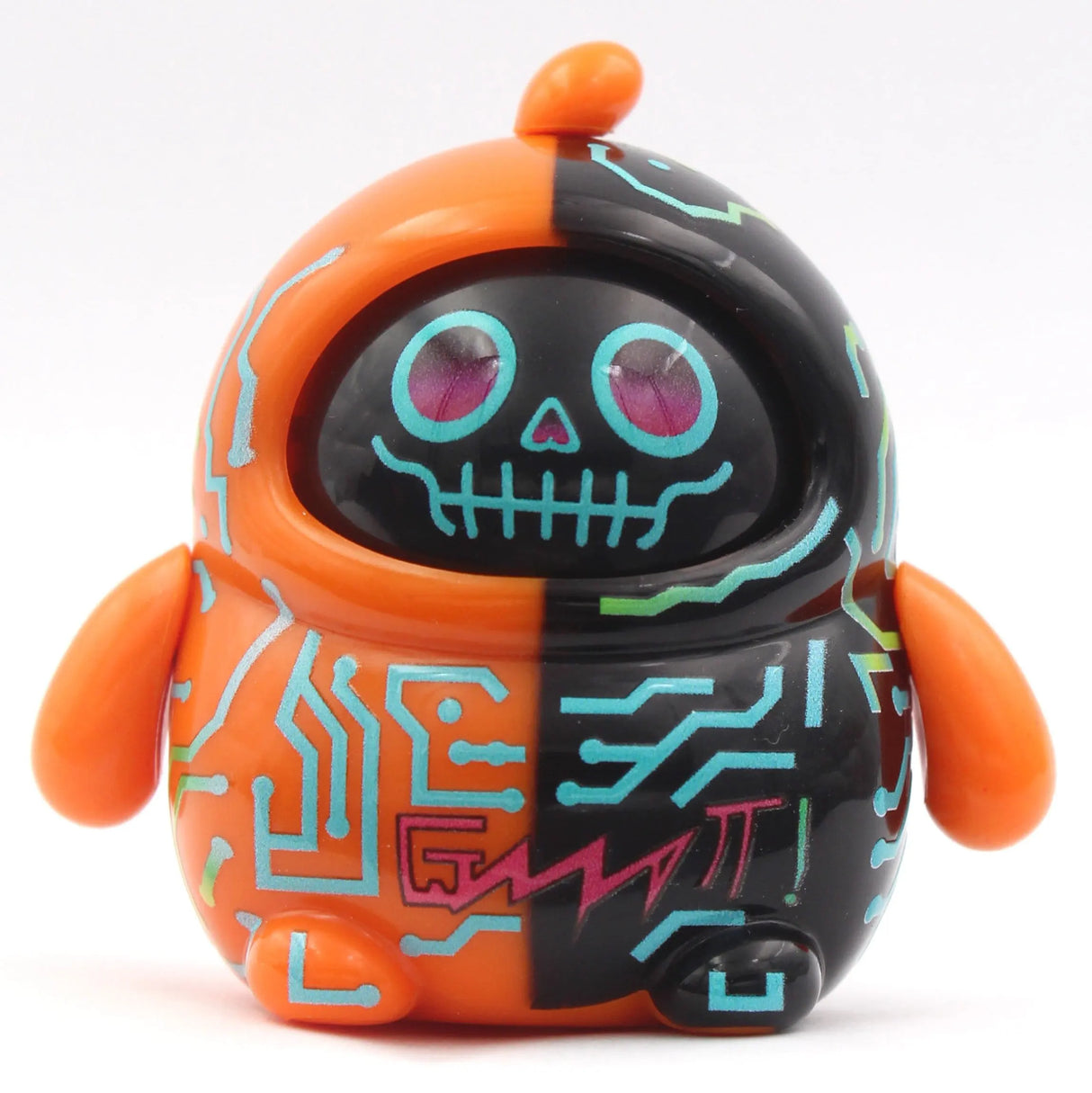 LamaTama Series 3 Neon Skull electronic fortune teller collectible figure.